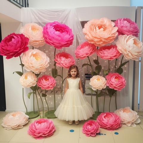 Аренда ростовых цветов из бумаги "Пионы" (цвет по согласованию)